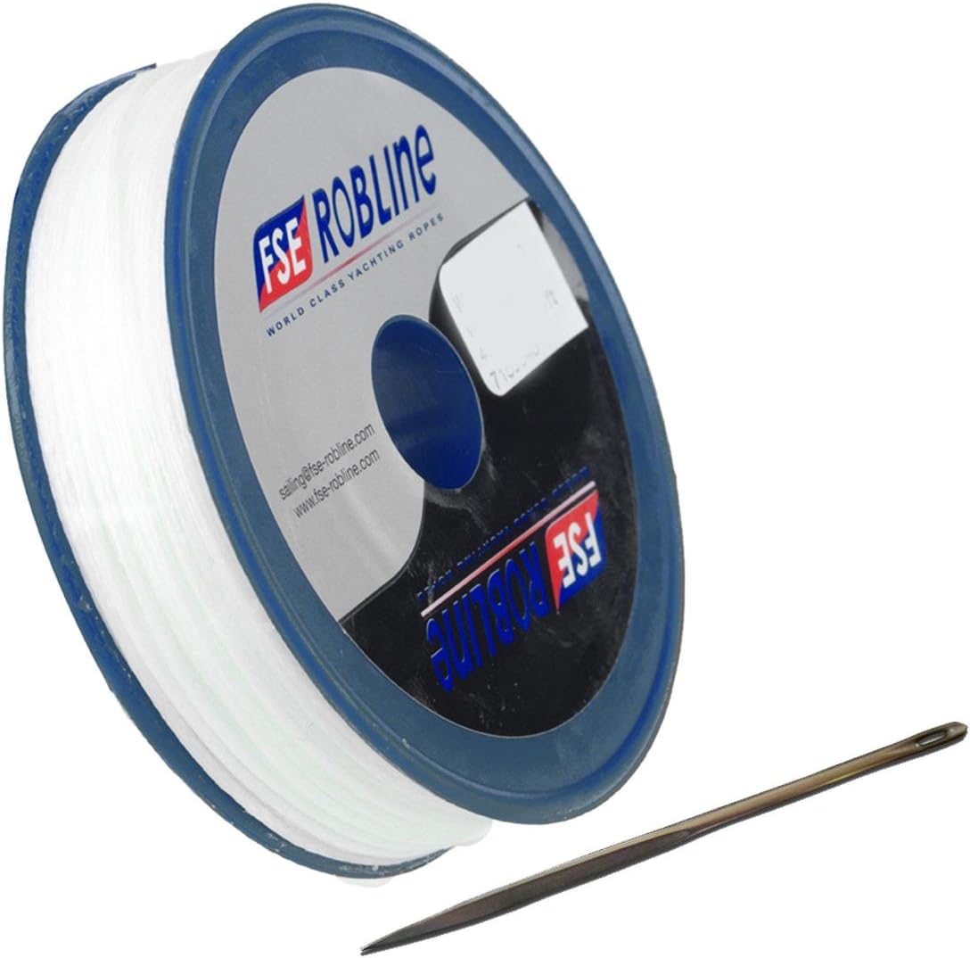 FSE ROBLINE WHITE WHIPPING TWINE KIT W/ NEEDLE 0.8MMX 40M