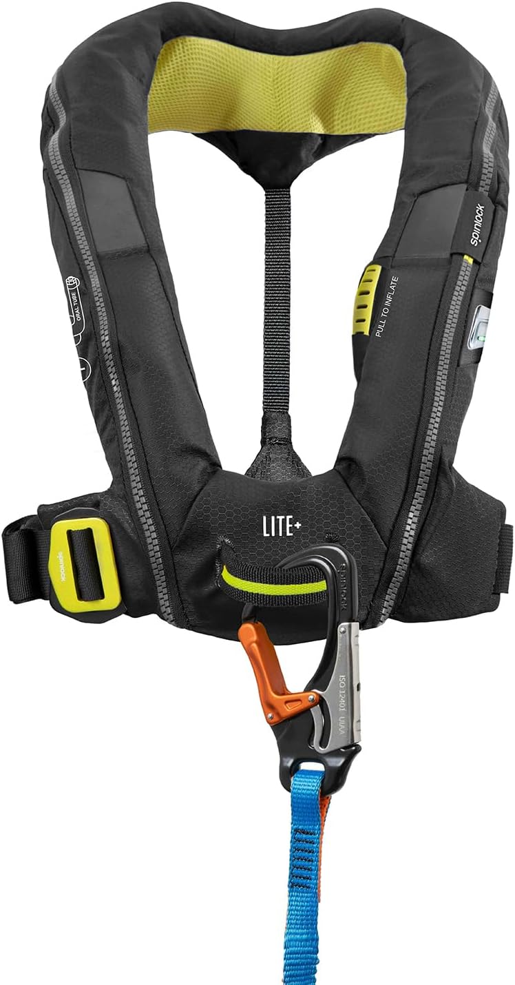 Spinlock USCG Approved Deckvest LITE Plus Black with Lume-On