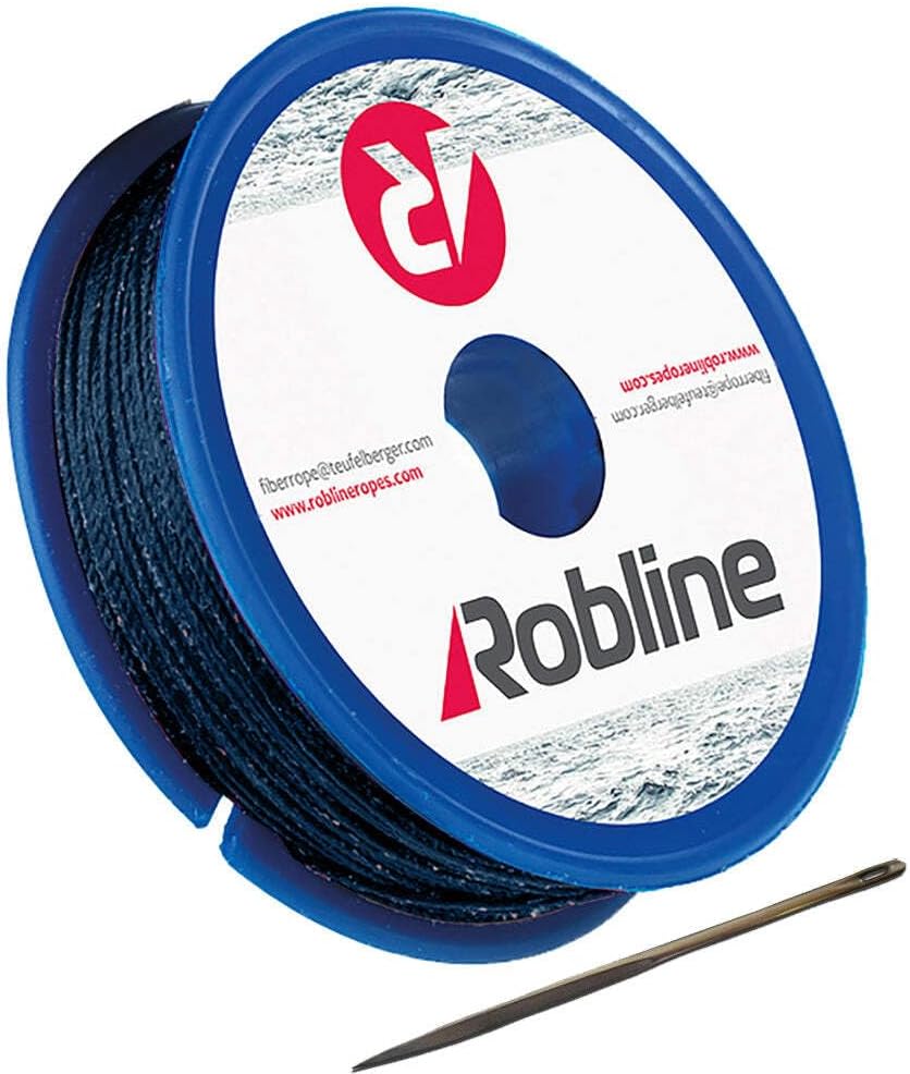FSE Robline Waxed Tackle Yarn Whipping Twine Kit w/Needle - Dark Navy Blue - 0.8mm x 80M