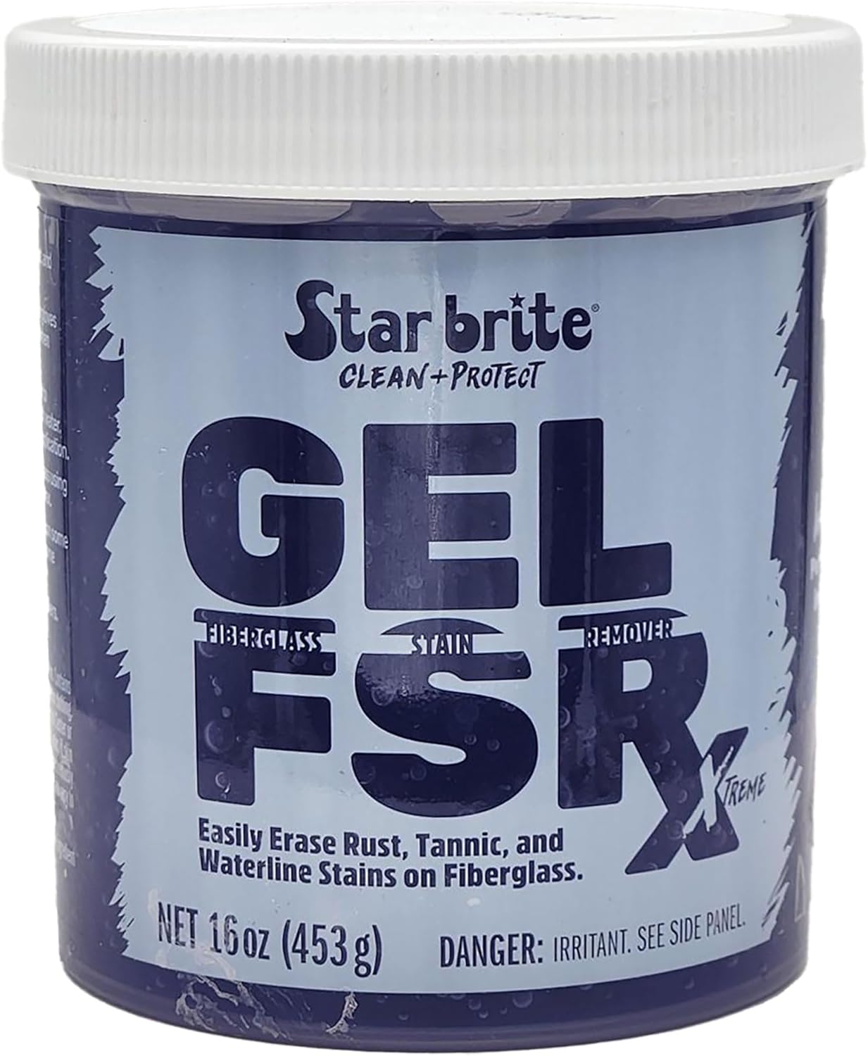 STAR BRITE Gel FSR Xtreme Fiberglass Stain Remover – Removes Rust, Tannic, & Waterline Stains