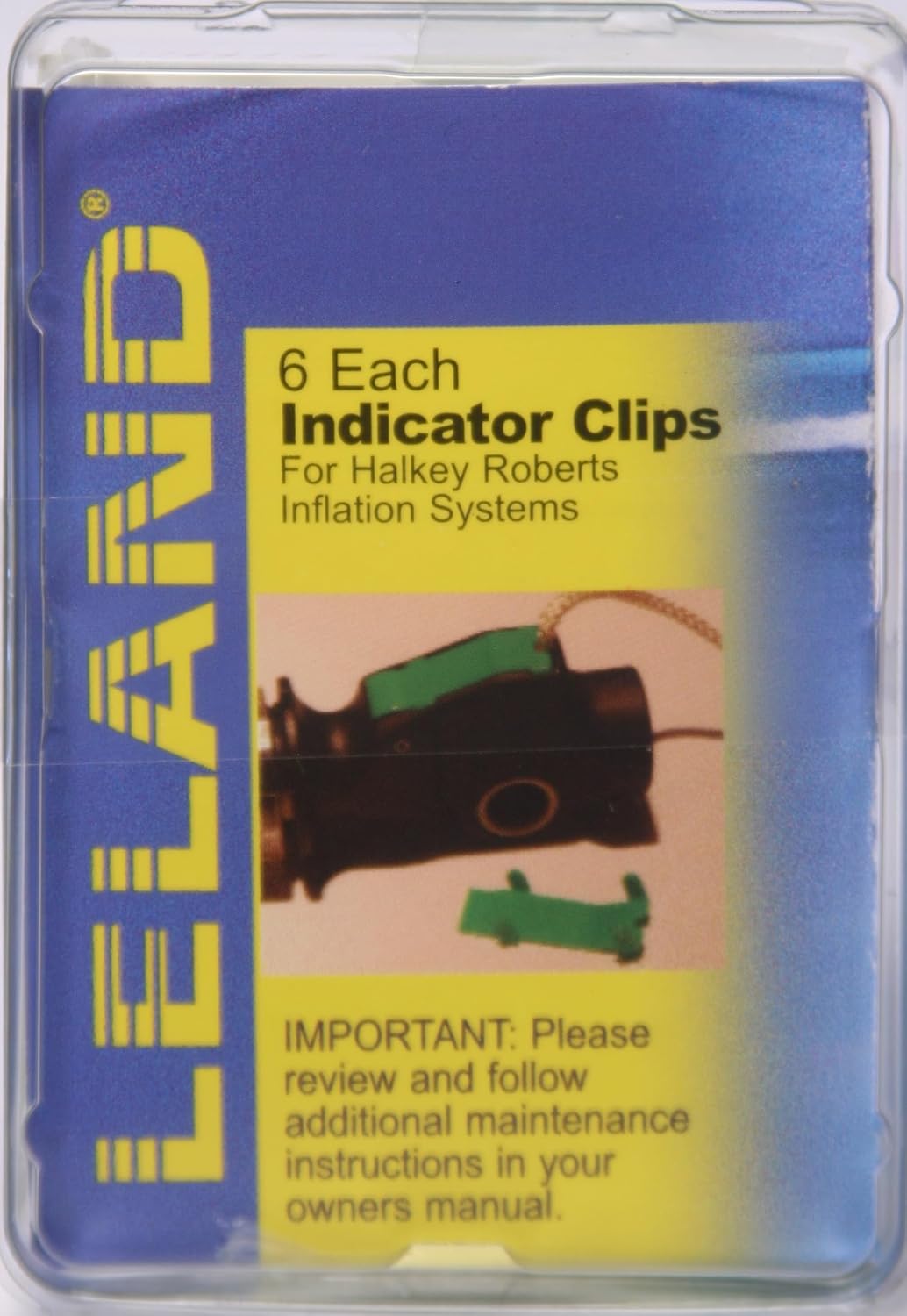 Leland Maximum Inflation V90124-00006 Replacement Green Clips - 6-Pack