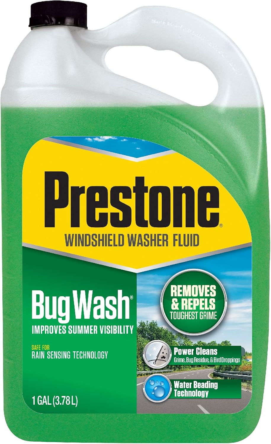 Prestone Bug Wash Windshield Washer Fluid, 1 Gallon