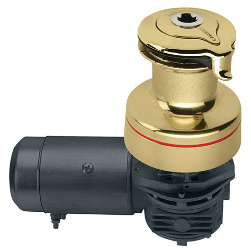 HARKEN Radial 2 Spd Electric ST Polished Bronze Winch Horizontal Left Mount 12 Volt w/DFCB