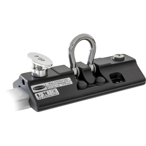 Ronstan Series 22 Single Car with stop, BLACK Certified Rail System RON-RCC22-1AB