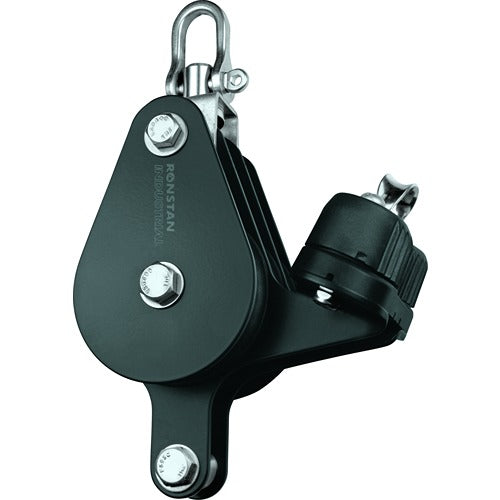 Ronstan Block, Triple,75mm Sheave, Becket, Cleat, Swivel Head RON-RZ1710