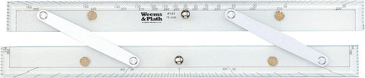 Weems & Plath Marine Navigation Parallel Ruler (Aluminum Arms, 15-Inch)