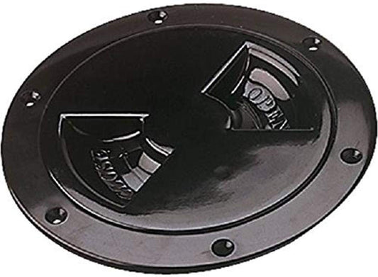 Sea-Dog 337145-1 Screw Out Deck Plate, 4-7/16" / Black