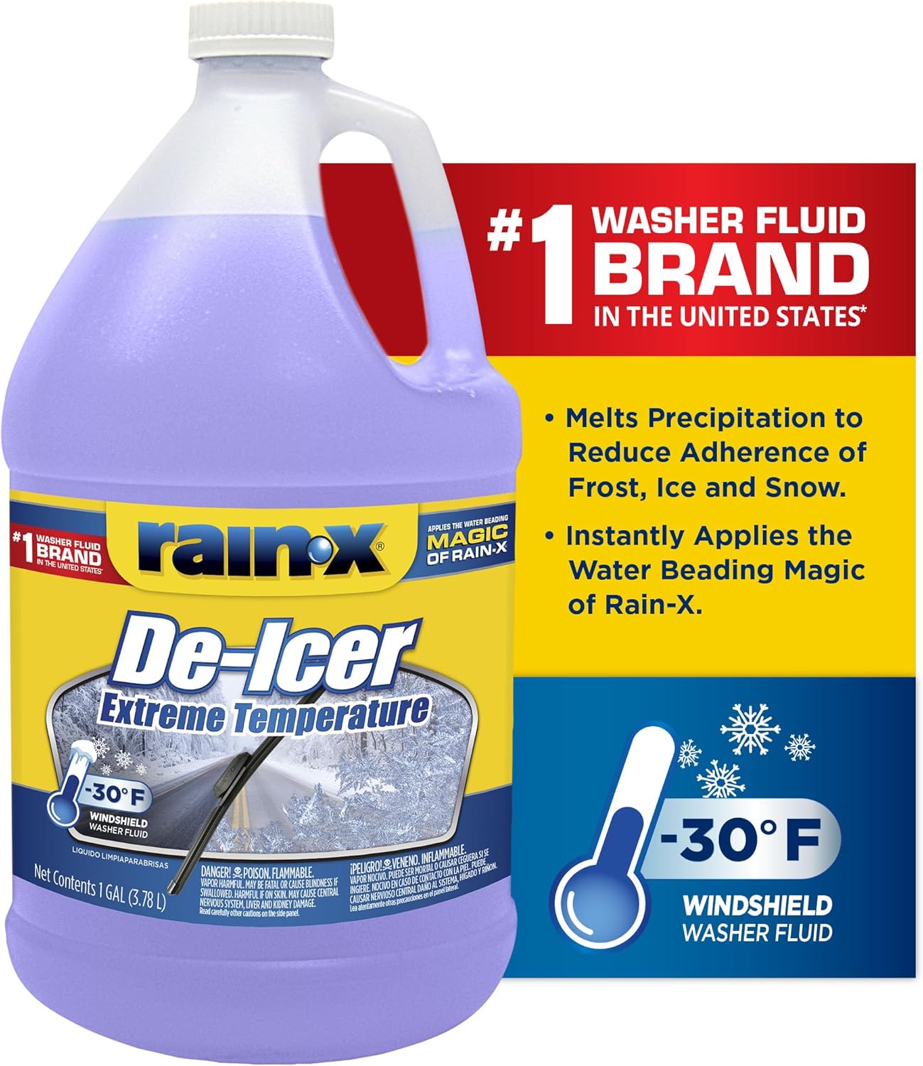 Rain-X -30°F Extreme Temperature De-Icer Windshield Washer Fluid - 1 Gallon