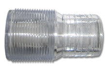 Forespar Tailpipe 1-1/2" Male Thread Hose Fitting to 1-1/4" Barb Clear