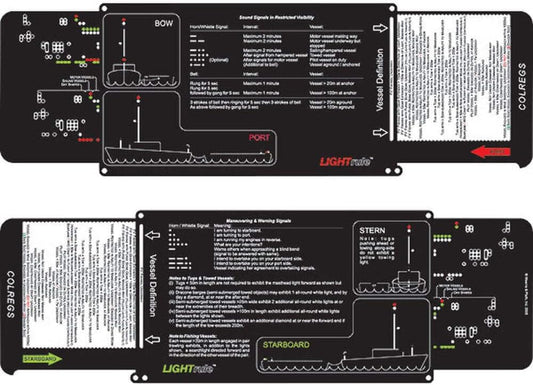 Weems & Plath Marine Navigation LIGHTrule Lights, Shapes and Maneuvering Signals Key (COLREGS, U.S. Waters)