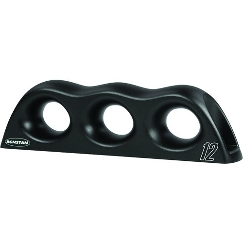 Ronstan Low Friction Fairlead Triple, Aluminum, Black, 12mm RON-RF8093-12