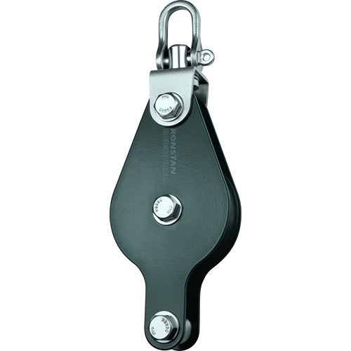 Ronstan Block, Single, 75mm Sheave, Becket, Swivel Shackle Head RON-RZ1703